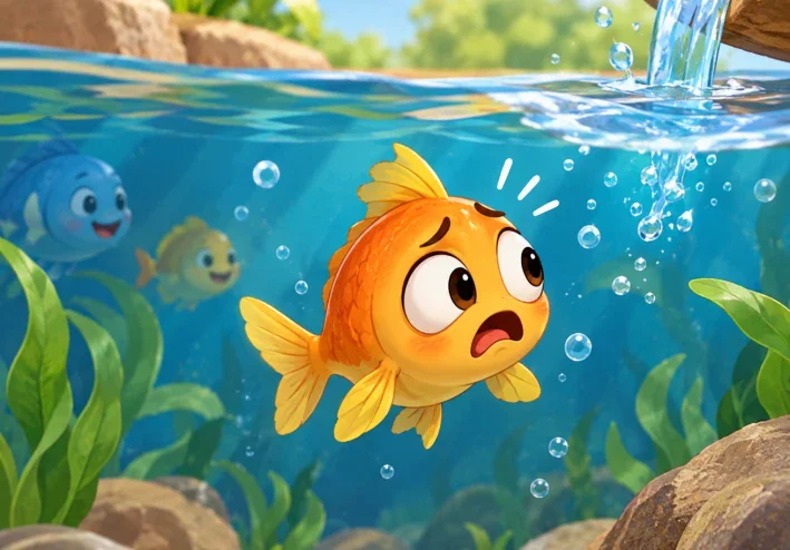 🐟 السمكة التي خافت من الماء