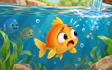 🐟 السمكة التي خافت من الماء