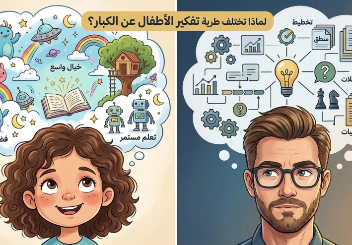 لماذا تختلف طريقة تفكير الأطفال عن الكبار؟ 🧠