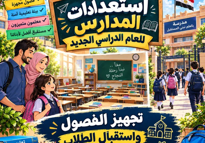 🏫 استعدادات المدارس للعام الدراسي الجديد 2026-2027.. تجهيز الفصول واستقبال الطلاب قبل الدراسة