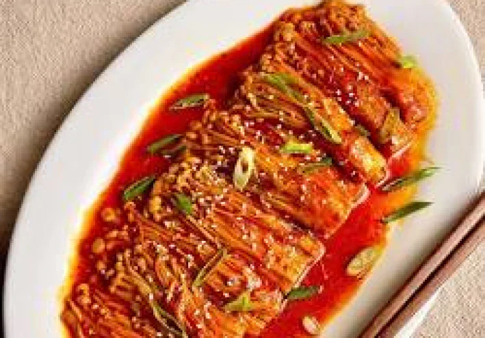 فطر إنوكي الكوري بطريقة سهلة ولذيذة