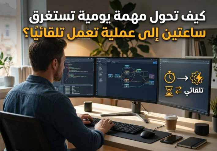 كيف تحول مهمة يومية تستغرق ساعتين إلى عملية تعمل تلقائيًا؟ ⚙️