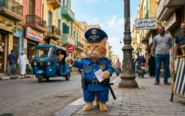 🐱 القطة التي قررت أن تصبح شرطية