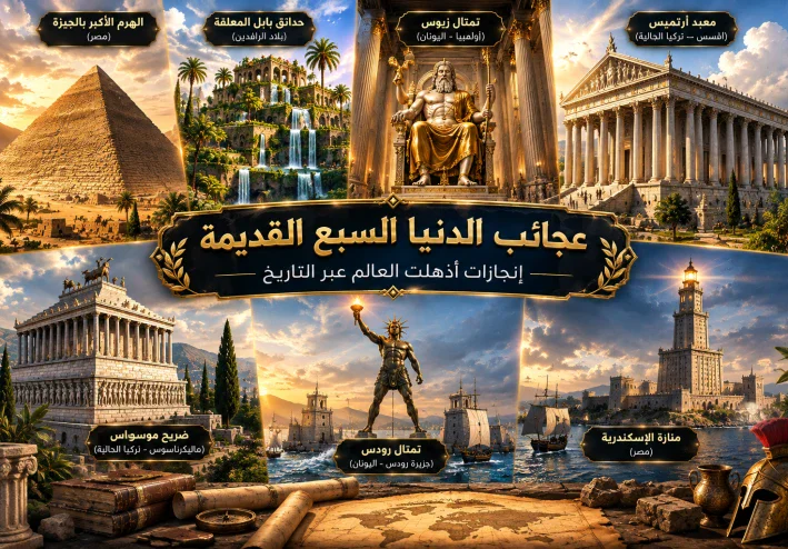 عجائب الدنيا السبع القديمة: أسرار إنجازات أذهلت العالم عبر التاريخ