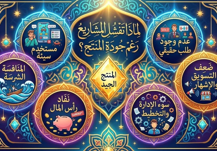 لماذا تفشل بعض المشاريع رغم أن المنتج جيد؟
