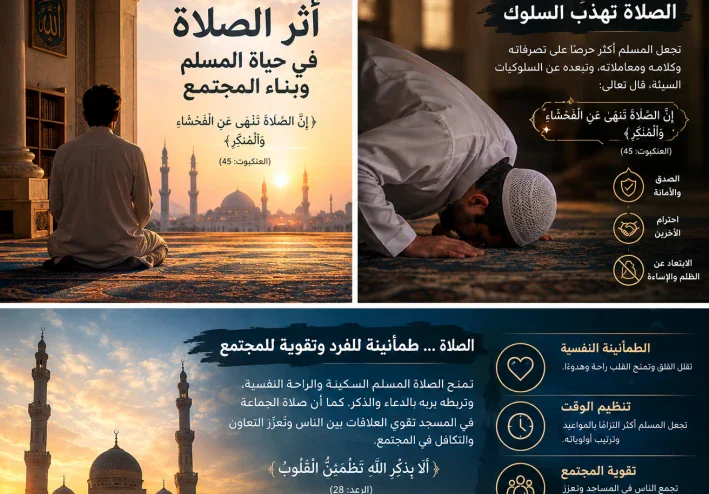 أثر الصلاة في حياة المسلم وبناء المجتمع