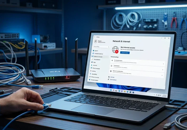 حل مشكلة الإنترنت في ويندوز 11: أهم الأسباب والحلول خطوة بخطوة