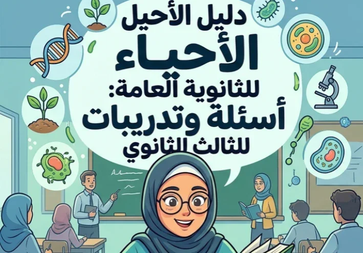 📥 تحميل كتاب الدليل أحياء الصف الثالث الثانوي 2027 PDF الجزء الأول | كتاب الأسئلة والتدريبات