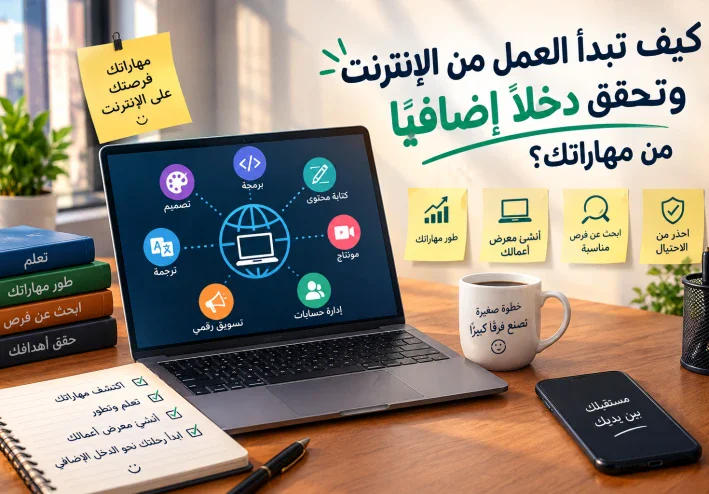 كيف تبدأ العمل من الإنترنت وتحقق دخلًا إضافيًا من مهاراتك؟