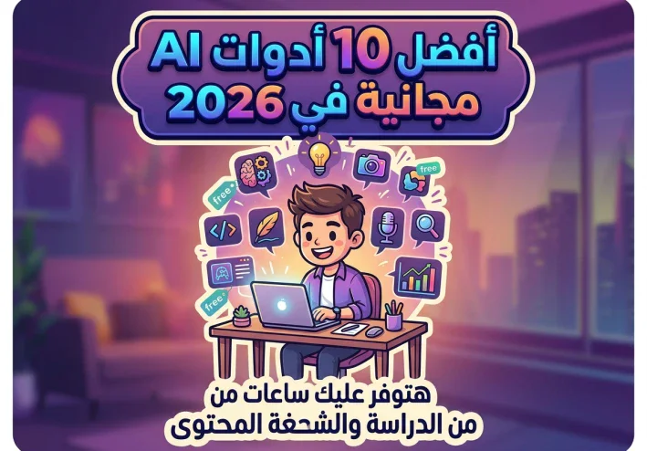 أفضل 10 أدوات AI مجانية في 2026 هتوفر عليك ساعات من الدراسة والشغل وصناعة المحتوى