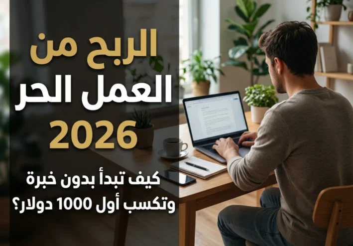 الربح من العمل الحر 2026: كيف تبدأ بدون خبرة وتكسب أول 1000 دولار؟