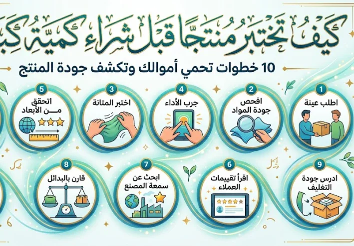 كيف تختبر منتجًا قبل شراء كمية كبيرة؟ 10 خطوات تحمي أموالك وتكشف جودة المنتج