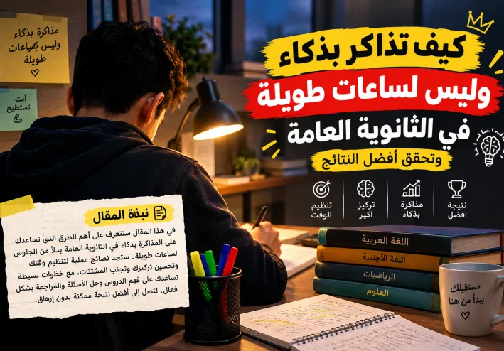 🧠 سر المتفوقين في الثانوية العامة | كيف تذاكر بذكاء وتحقق أفضل النتائج بدون ساعات طويلة 📚🔥