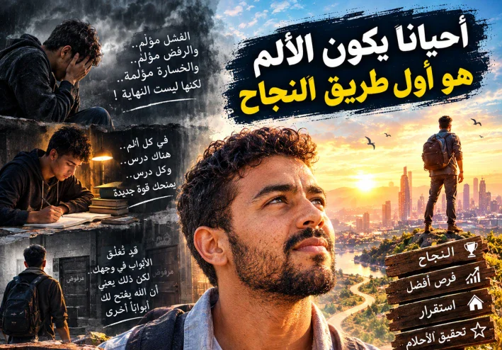 أحيانًا يكون الألم هو أول طريق النجاح