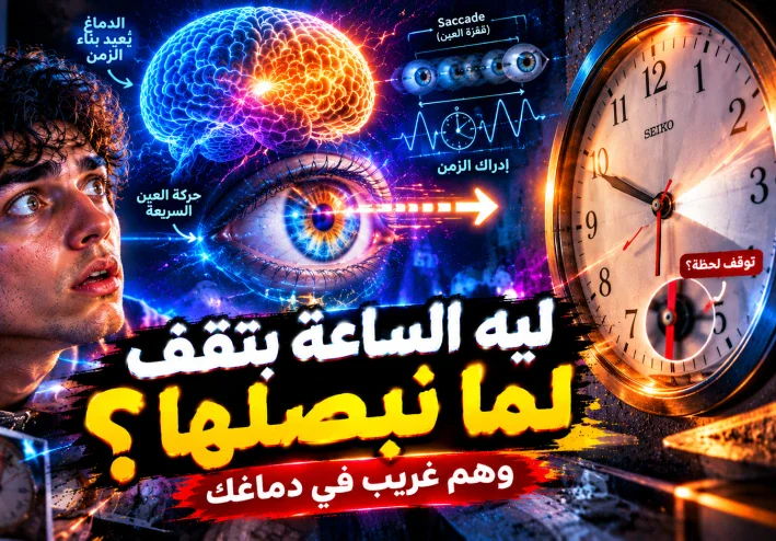 لماذا تتوقف عقارب الساعة للحظة عندما ننظر إليها