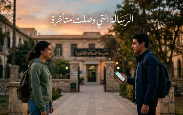 لرسالة التي وصلت متأخرة