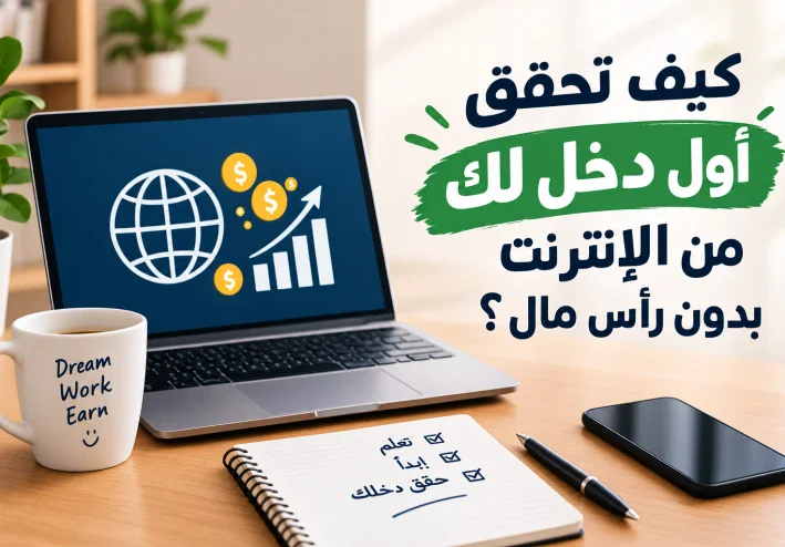 كيف تحقق أول دخل لك من الإنترنت بدون رأس مال؟
