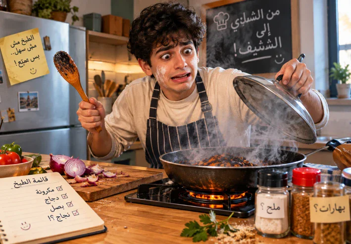 عندما حاول أحمد أن يصبح طباخًا محترفًا.. وانتهى الأمر بطلب النجدة! 😂