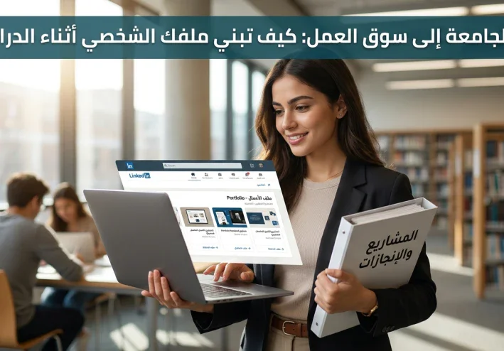 من الجامعة إلى سوق العمل: كيف تبني ملفك الشخصي أثناء الدراسة؟