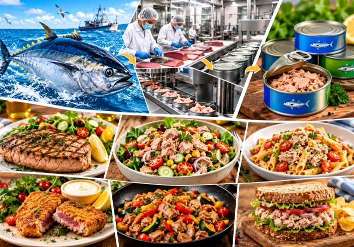 كل ما تريد معرفته عن سمك التونة: التصنيع وطرق الطهي  Everything You Need to Know About Tuna Fish: Processing and Cooking