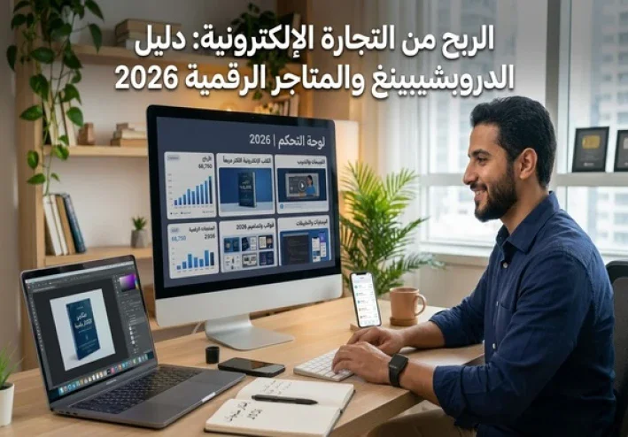 الربح من التجارة الإلكترونية: دليل الدروبشيبينغ والمتاجر الرقمية 2026