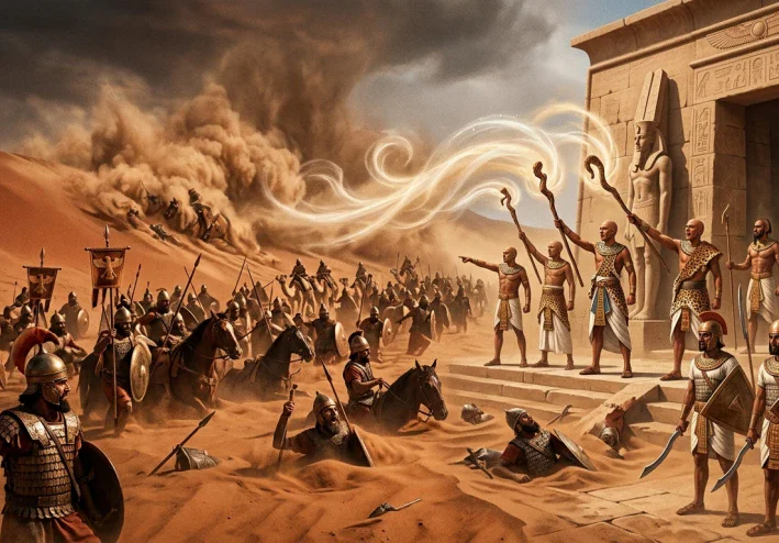 عندما ابتلعت رمال مصر أقوى جيوش العالم القديم دون أثر . . . لغز جيش الـ 50 ألفاً