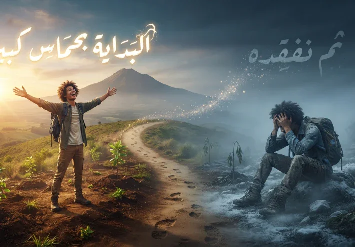 لماذا نبدأ بحماس ثم نفقده سريعًا؟ وكيف نحافظ على الاستمرار؟