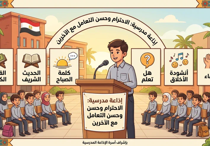 إذاعة مدرسية: الاحترام وحُسن التعامل مع الآخرين