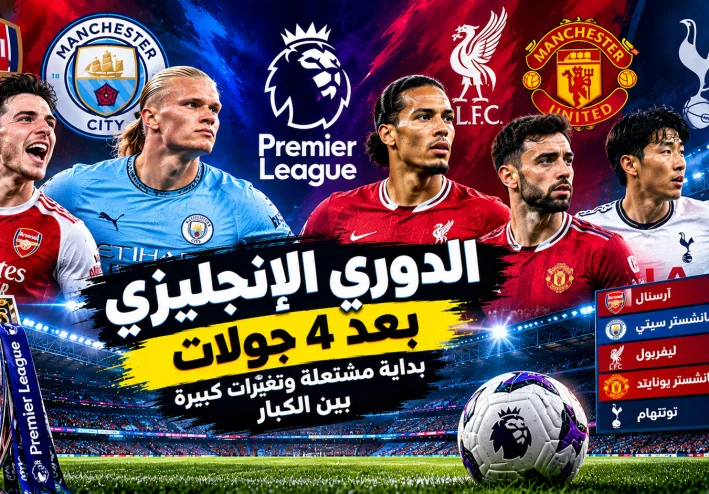 الدوري الإنجليزي بعد 4 جولات  بداية مشتعلة وتغيّرات كبيرة بين الكبار