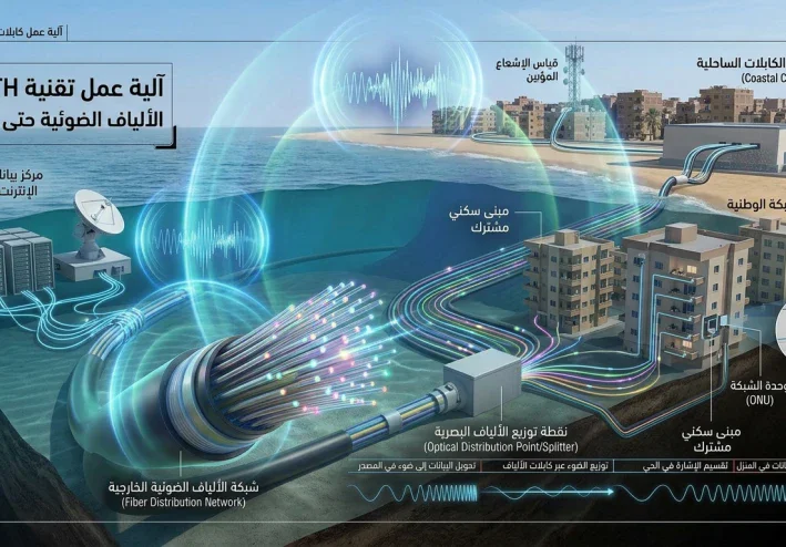 كيف تعمل تقنية FTTH؟ الإنترنت عبر الألياف الضوئية حتى المنزل