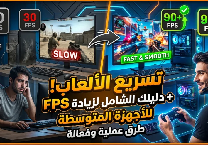 دليل شامل: خطوات تحسين أداء الألعاب وتسريع الإطارات (FPS) على الأجهزة المتوسطة