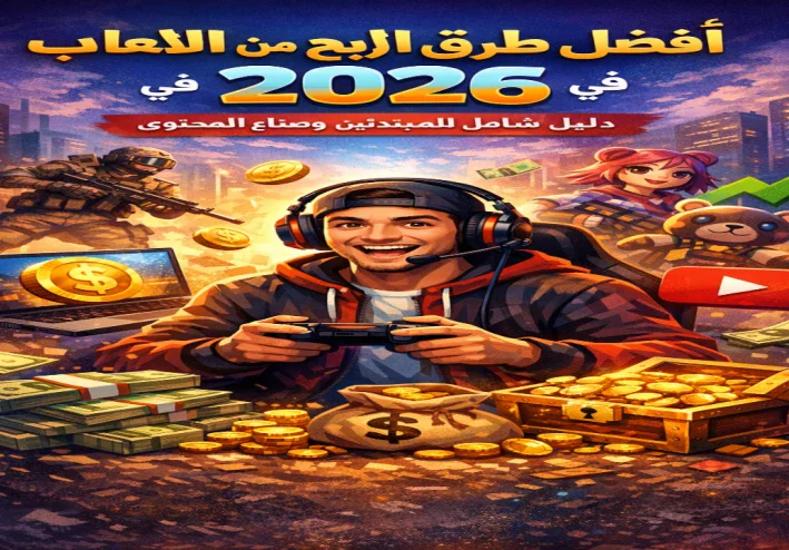 أفضل طرق الربح من الألعاب في 2026: دليل شامل للمبتدئين وصناع المحتوى