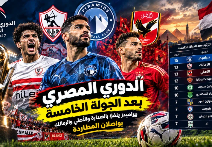 الدوري المصري بعد الجولة الخامسة