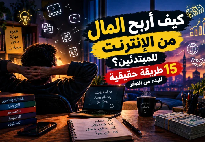 كيف أربح المال من الإنترنت للمبتدئين؟ 15 طريقة حقيقية للبدء من الصفر