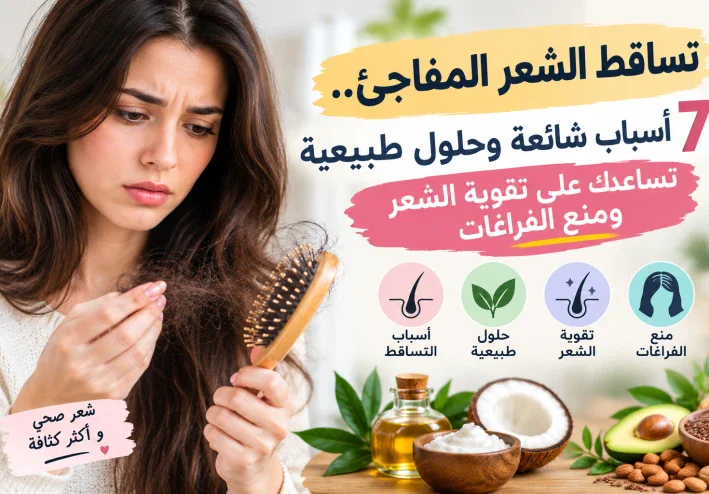 تساقط الشعر المفاجئ.. 7 أسباب شائعة وحلول طبيعية تساعدك على تقوية الشعر ومنع الفراغات