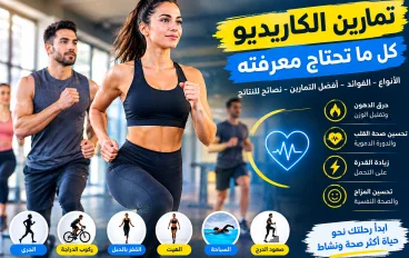 تمارين الكارديو: دليل شامل لأهم الأنواع والفوائد وكيفية اختيار التمرين المناسب 