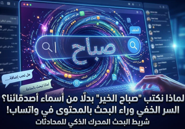 لماذا نكتب "صباح الخير" بدلًا من أسماء أصدقائنا؟ السر الخفي وراء البحث بالمحتوى في واتساب!