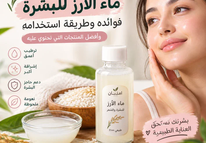 ماء الأرز للبشرة: فوائده وطريقة استخدامه وأفضل منتجات ماء الأرز