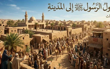 وصول الرسول ﷺ إلى المدينة: بداية بناء المجتمع الإسلامي