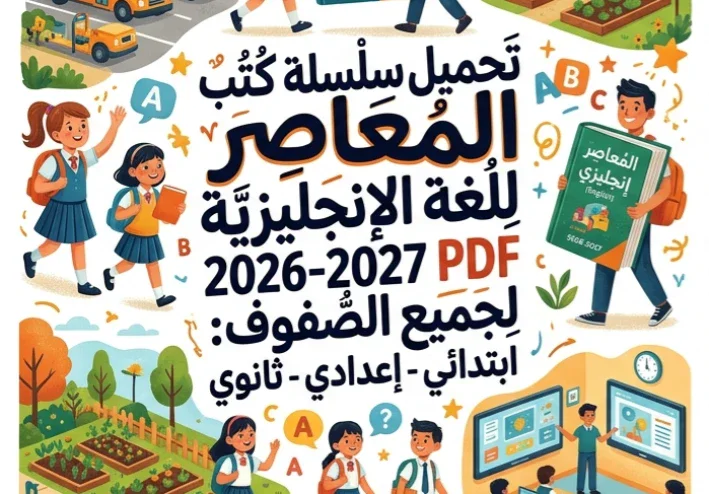 📥 تحميل جميع كتب المعاصر إنجليزي 2026-2027 PDF لجميع الصفوف الابتدائية والإعدادية والثانوية