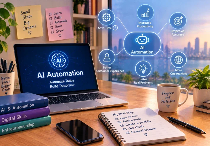 كيف تبدأ العمل في مجال AI Automation من الصفر؟ دليل للمبتدئين 2026
