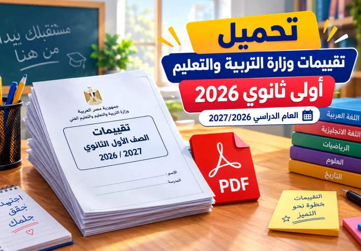 تحميل تقييمات وزارة التربية والتعليم أولى ثانوي 2026 PDF | العام الدراسي 2026/2027