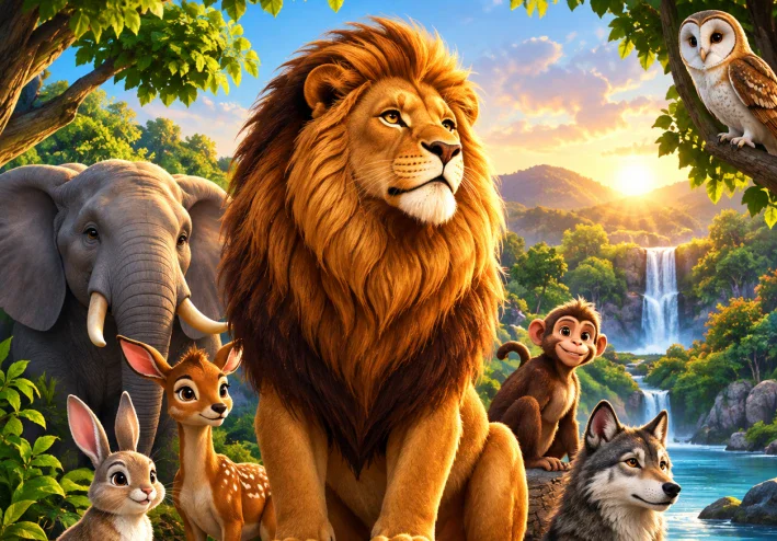 🦁 الأسد ملك الغابة.. حكاية عن الشجاعة والحكمة والرحمة
