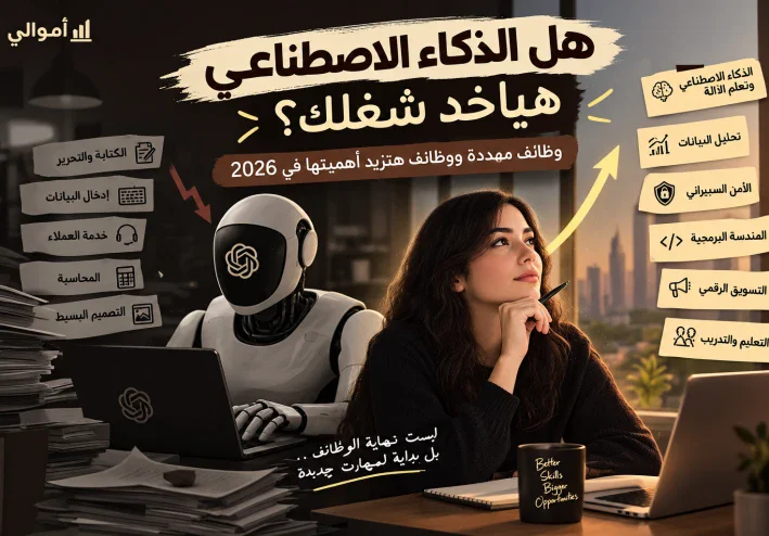 هل الذكاء الاصطناعي هياخد شغلك؟ وظائف مهددة ووظائف هتزيد أهميتها في 2026