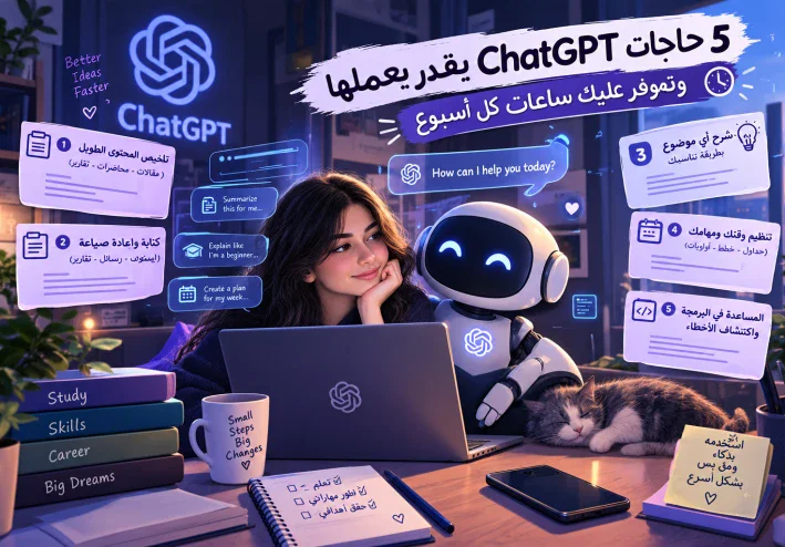 5 حاجات ChatGPT يقدر يعملها وهتوفر عليك ساعات كل أسبوع