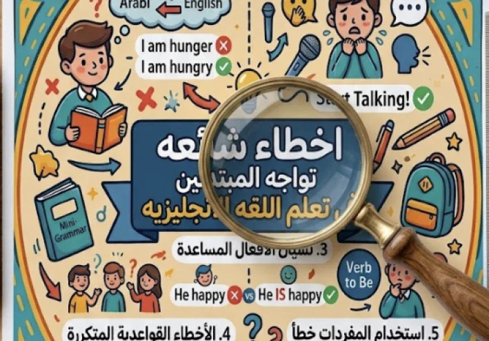 أخطاء شائعه تواجه المبتدئين في تعلم اللغه الإنجليزيه