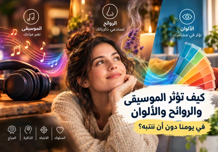 كيف تؤثر الموسيقى والروائح والألوان في يومنا دون أن ننتبه؟