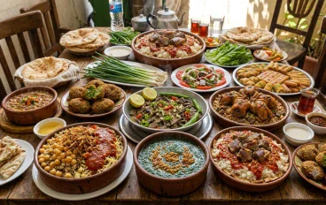 أشهر الأكلات في المطبخ المصري: رحلة بين الكشري والفول والطعمية والملوخية والمحشي والفتة والحلويات المصرية