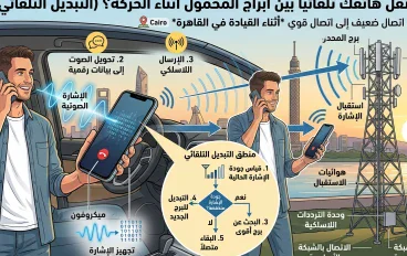 لماذا ينتقل هاتفك تلقائيًا بين أبراج المحمول أثناء الحركة؟