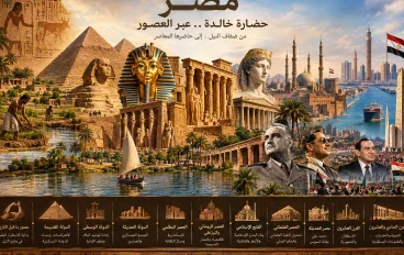 تاريخ الحضارة المصرية: رحلة عبر آلاف السنين من الفراعنة إلى مصر الحديثة